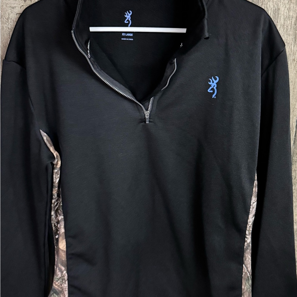Browning Black Pullover with Blue Logo
